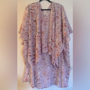 Lavender Floral Kimono (One Size)